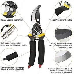 h9 Garden Pruners Scissor Shears for Plant Flower Branch Leaf Cutter Bypass Pruner image 3