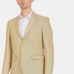 Arrow Men Kjaki-Coloured Solid Single-Breasted Casual Blazer image 5