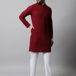 Jompers Ethnic Motifs Embroidered Thread Work Pure Cotton Kurta image 5