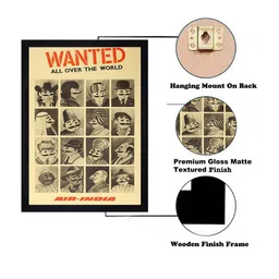 Gallery99 Black & Beige Wanted Texture Framed Art image 4