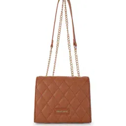 fastrack Women Quilted Sling Bag with Chain Strap image 4