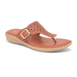 xe looks Women V-Strap Sandals with Faux Leather Upper image 4