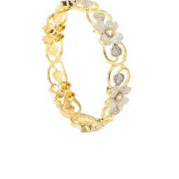 YouBella Set Of 2 Gold Plated Gold Stone Studded Bangle Set image 4