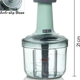 offyx Hand Push 900 ML with 4 Stainless Steel Blades Vegetable & Fruit Chopper image 4