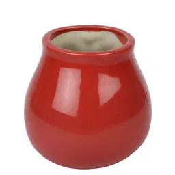 Aapno Rajasthan Red Solid Owl Shaped Ceramic Planter image 2