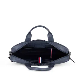 Tommy Hilfiger Men Textured Leather Laptop Bag image 4