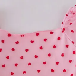 LULU & SKY Polka Dot Print Puff Sleeve Fit & Flare Dress image 4