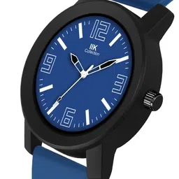 IIK COLLECTION Men Round Dial Adjustable Flexible Silicon Strap Watch image 4