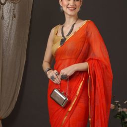 anouk rustic Anouk Floral Embellished Zari Pure Chiffon Saree-picture-13