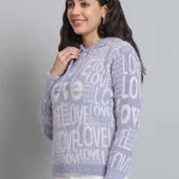 Chemistry Typography Printed Hooded Woollen Pullover image 2