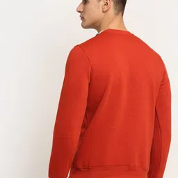 Rodamo Men Rust Printed Sweatshirt image 2