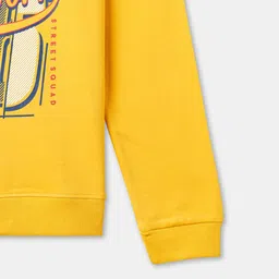 R&B Boys Yellow Printed Cotton Sweatshirt image 2