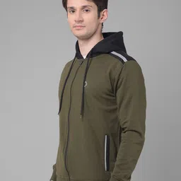 Dollar Hooded Cotton Front-Open Sweatshirt image 5