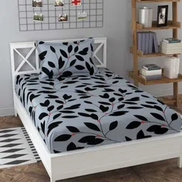 cottondreamz Polycotton Single Flat 200 TC Floral Bedsheet-picture-19