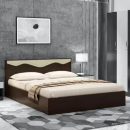 godrej interio Vurv Queen Size Bed with Storage in Cola Rain Finish image 1