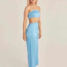 LULU & SKY Strapless Cut-Out Detail Maxi Dress image 2