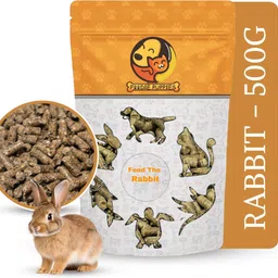 Rabbit Food Dry Pellets - (500gm, Pouch) | Highly Premium Nutritious Diet 0.5 kg Dry Adult, New Born, Senior, Young Rabbit Food-image-1