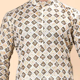 anrex Men Printed Cotton Blend Straight Kurta image 5