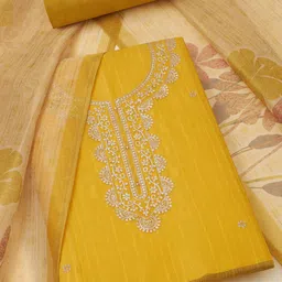 Soch Floral Embroidered Tissue Unstitched Dress Material-picture-26