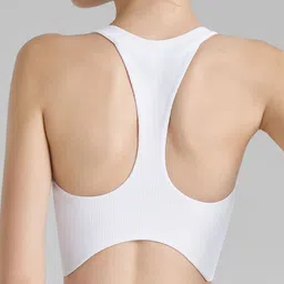 LULU & SKY Women Full Coverage Racerback Zip Sports Bra image 3