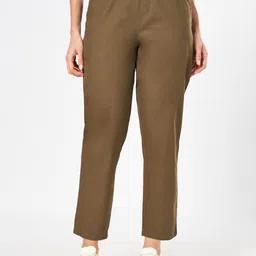 Honey by Pantaloons Women High-Rise Cropped Cotton Regular Trousers-image-20