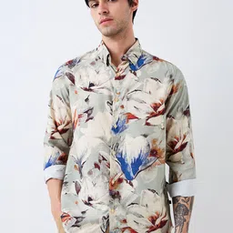 SPYKAR Men Spread Collar Floral Printed Casual Shirt-picture-31