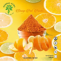 HERBALAURA Set Of 3 Orange Peel, Kasturi Manjal & Multani Mitti Powder - 100 g & 80 g Each image 2