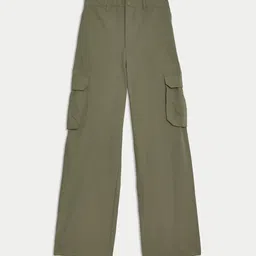 Marks & Spencer Women High-Rise Regular Fit Trousers image 4