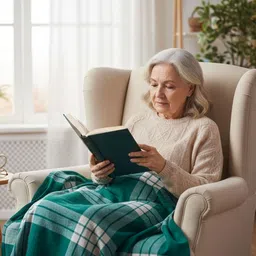 Tharunsha Elite Green & Green Checked AC Room Blanket image 4