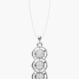 VALANOVA BIS Hallmark 18K White Gold 1.20 Cts Diamond Studded Pendant - 4.25 gm-image-76