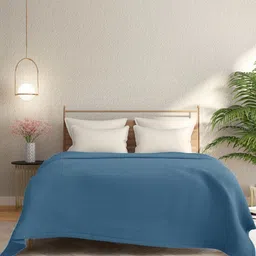 Portico Blue Cotton Microfibre AC Room 150 GSM Double Bed Dohar image 4