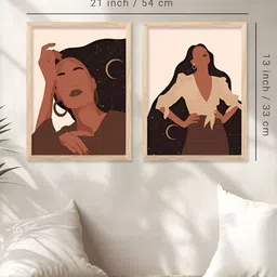 Kotart Brown & Black 2 Pieces Abstract Wooden Wall Arts image 5