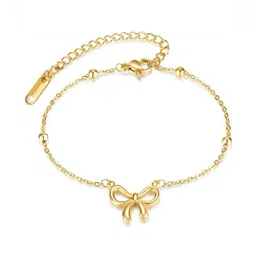 MYKI Stainless Steel Gold-Plated Charm Bracelet image 3