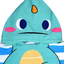 Cortina Unisex Blue & White 400 GSM Hooded Full Sleeves Bath Robe image 5