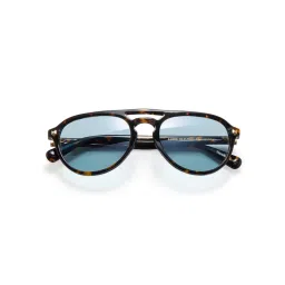 Shisen Fox Unisex Arias Kaizen Acetate Blue Round Uv Coating Full Rim Sunglass-Asg03 (55) image 4