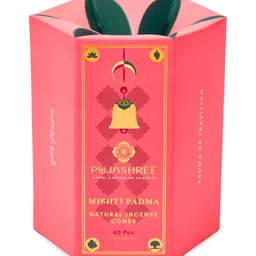 pujashree products global  pvt ltd. Pujashree Products Global Pvt Ltd. Natural Pink Mishti Padma DhoopCones-40Pcs image 4