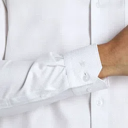 Louis Philippe Spread Collar Pure Cotton Formal Shirt image 4