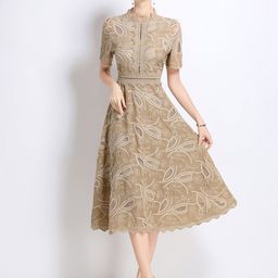 JC Collection Women Ethnic Motifs A-Line Midi Dress-picture-20