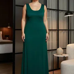 DressBerry Curve Women Plus Size Scoop Neck Sleeveless Maxi Dress-picture-32