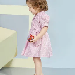 Peppermint Girls Self Design Fit & Flare Dress image 4