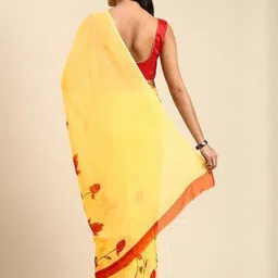 GHAN SALS Floral Poly Georgette Baluchari Saree image 4