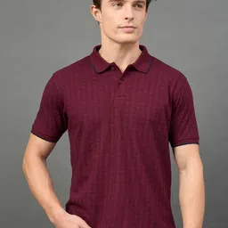 Club York Men Checked Polo Collar Pockets T-shirt-image-66