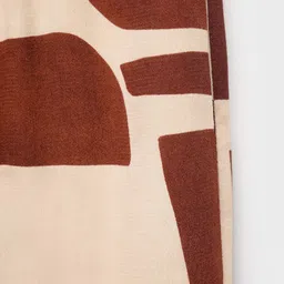 MANGO Women Geometric Print Straight Fit Trousers image 3