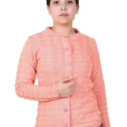 Varenyam Women Long Sleeves Woolen Cardigan-image-31