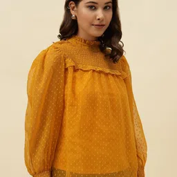 Beatnik Women Flutter Sleeve Georgette Top image 5