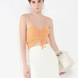 SHOWOFF Fringed Tank Crop Top image 1