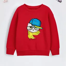 YK Boys Cool Cat Printed Pullover Sweatshirt-image-83