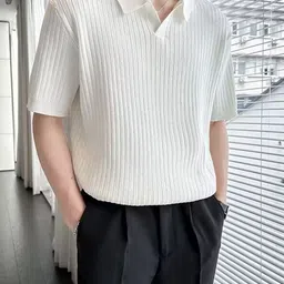 StyleCast Men Ribbed Shirt Collar Pullover-picture-10