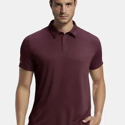 Jockey Men Antimicrobial Solid Polo Collar T-shirt-picture-27