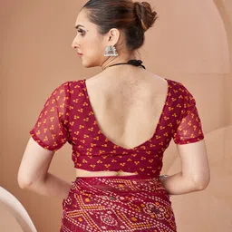 Reboot Fashions Bandhani Pure Chiffon Bandhani Saree image 2